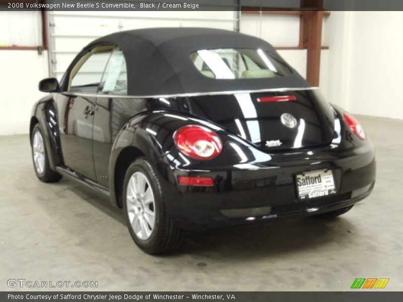 Black / Cream Beige 2008 Volkswagen New Beetle S Convertible