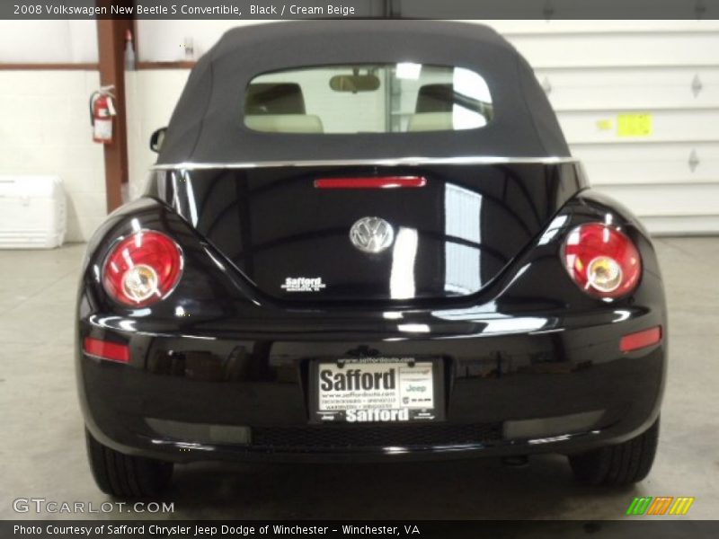 Black / Cream Beige 2008 Volkswagen New Beetle S Convertible