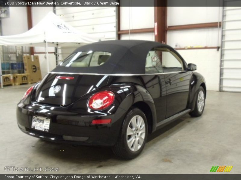 Black / Cream Beige 2008 Volkswagen New Beetle S Convertible