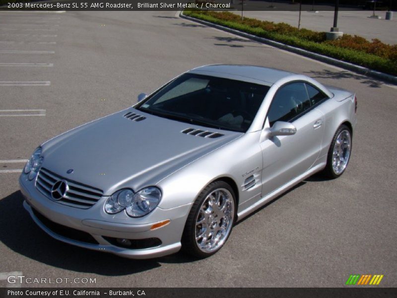 Brilliant Silver Metallic / Charcoal 2003 Mercedes-Benz SL 55 AMG Roadster