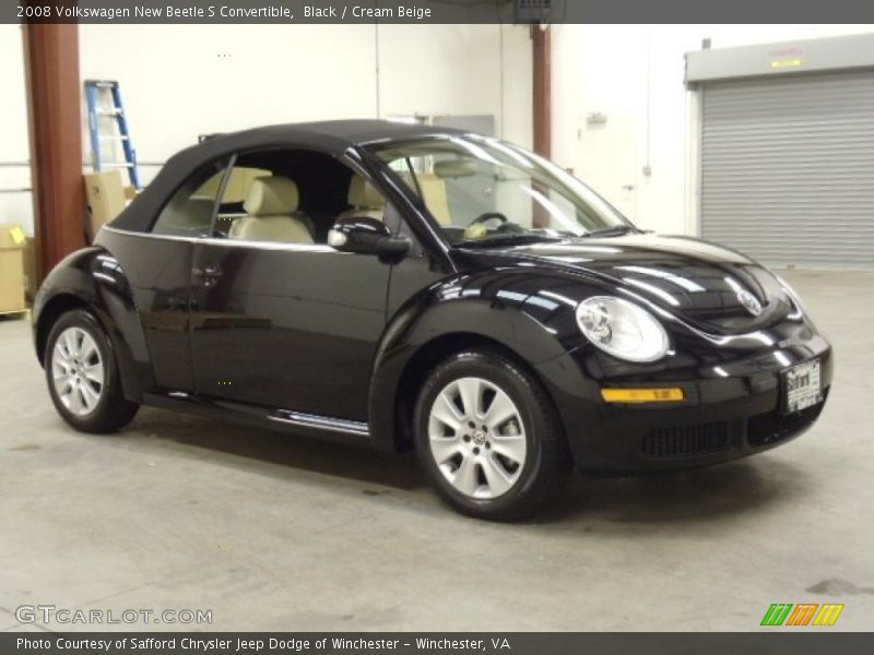 Black / Cream Beige 2008 Volkswagen New Beetle S Convertible