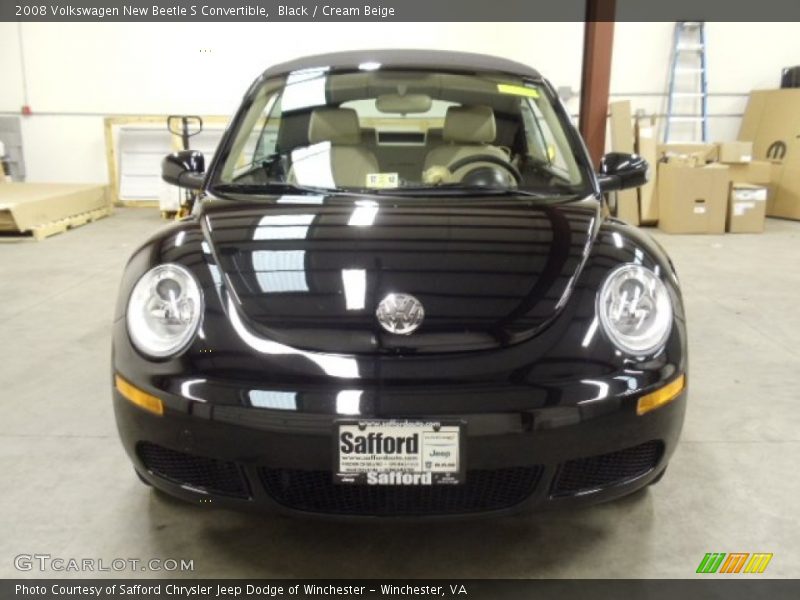Black / Cream Beige 2008 Volkswagen New Beetle S Convertible