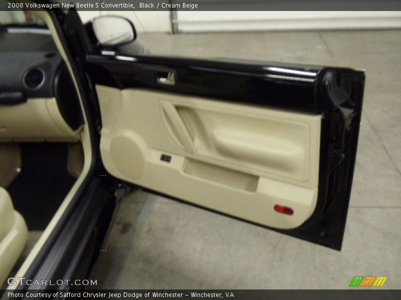 Black / Cream Beige 2008 Volkswagen New Beetle S Convertible