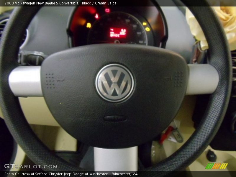 Black / Cream Beige 2008 Volkswagen New Beetle S Convertible
