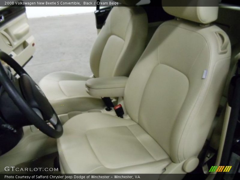Black / Cream Beige 2008 Volkswagen New Beetle S Convertible