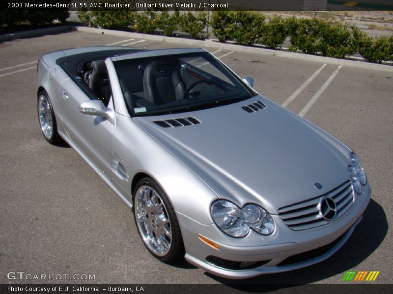Brilliant Silver Metallic / Charcoal 2003 Mercedes-Benz SL 55 AMG Roadster