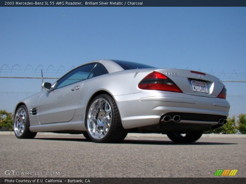 Brilliant Silver Metallic / Charcoal 2003 Mercedes-Benz SL 55 AMG Roadster