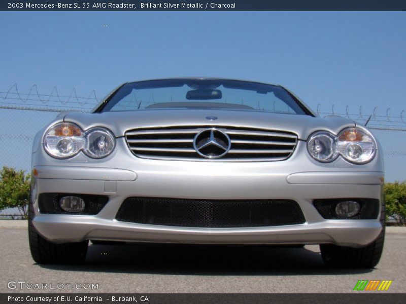 Brilliant Silver Metallic / Charcoal 2003 Mercedes-Benz SL 55 AMG Roadster