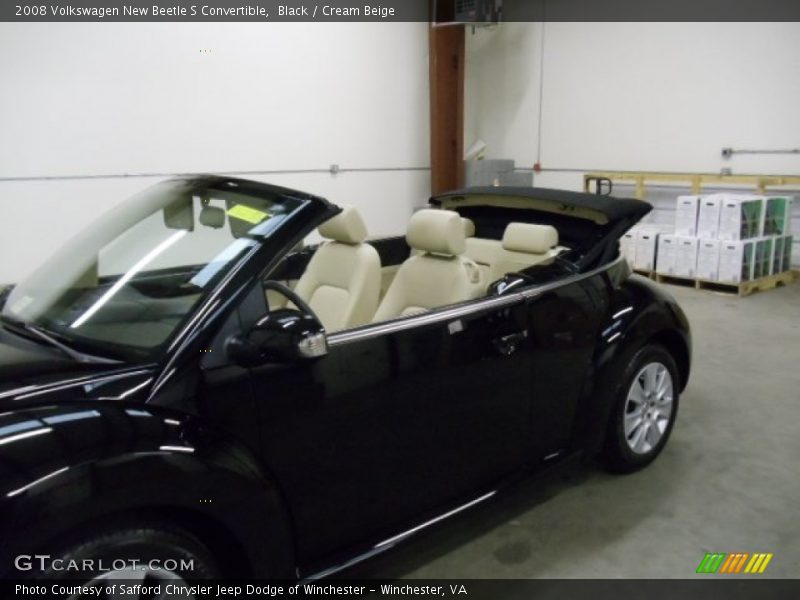 Black / Cream Beige 2008 Volkswagen New Beetle S Convertible