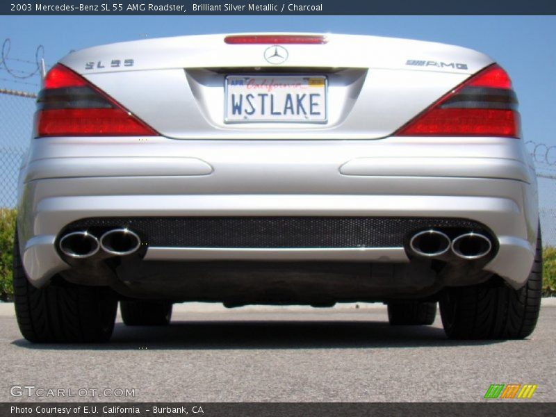 Brilliant Silver Metallic / Charcoal 2003 Mercedes-Benz SL 55 AMG Roadster