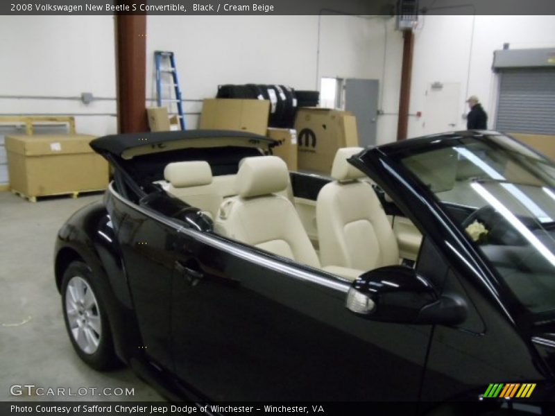 Black / Cream Beige 2008 Volkswagen New Beetle S Convertible