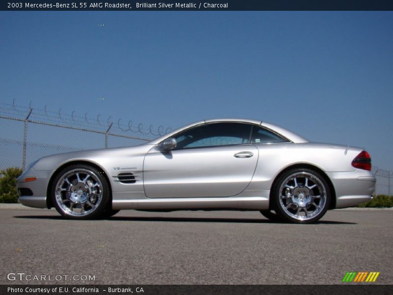Brilliant Silver Metallic / Charcoal 2003 Mercedes-Benz SL 55 AMG Roadster
