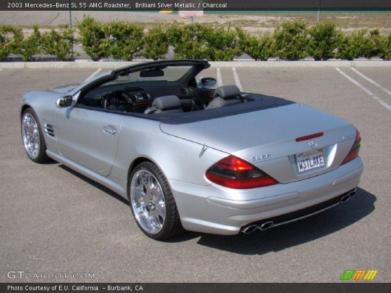 Brilliant Silver Metallic / Charcoal 2003 Mercedes-Benz SL 55 AMG Roadster