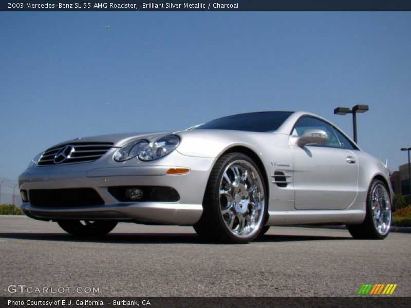 Brilliant Silver Metallic / Charcoal 2003 Mercedes-Benz SL 55 AMG Roadster