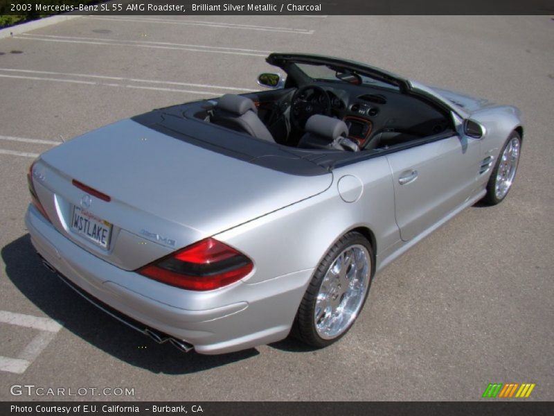 Brilliant Silver Metallic / Charcoal 2003 Mercedes-Benz SL 55 AMG Roadster