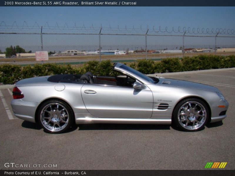 Brilliant Silver Metallic / Charcoal 2003 Mercedes-Benz SL 55 AMG Roadster