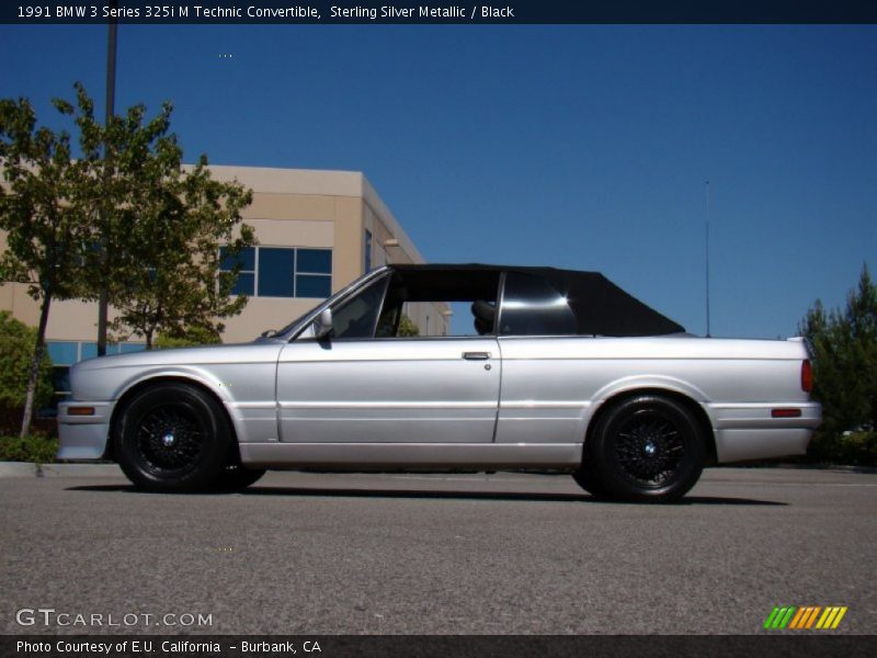 Sterling Silver Metallic / Black 1991 BMW 3 Series 325i M Technic Convertible