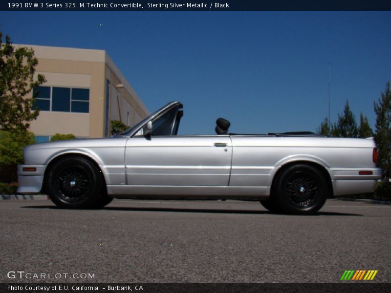 Sterling Silver Metallic / Black 1991 BMW 3 Series 325i M Technic Convertible