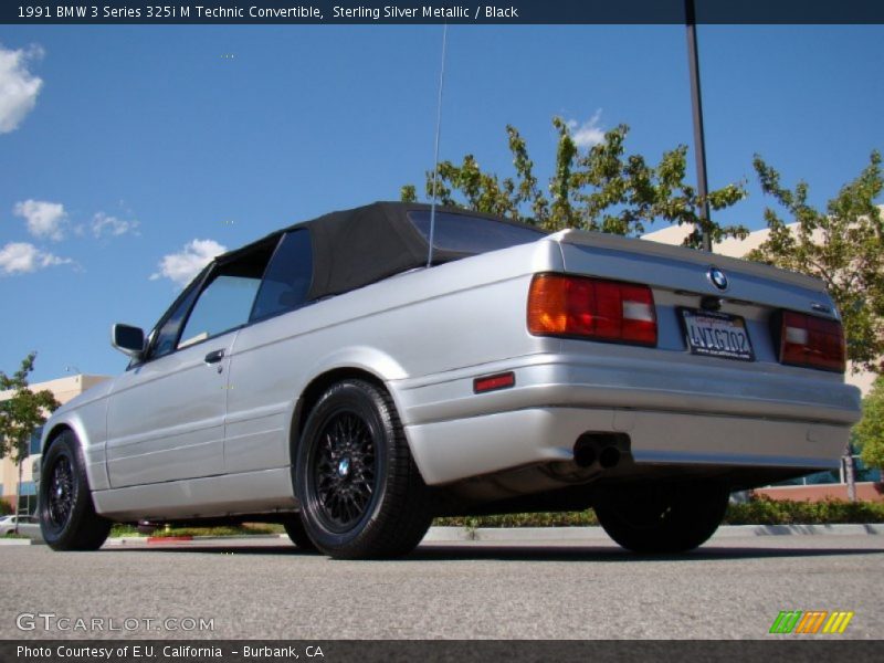 Sterling Silver Metallic / Black 1991 BMW 3 Series 325i M Technic Convertible