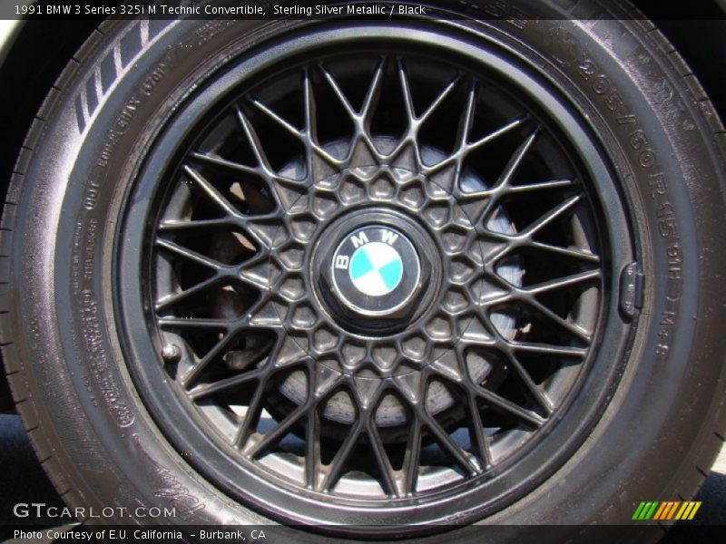 Sterling Silver Metallic / Black 1991 BMW 3 Series 325i M Technic Convertible