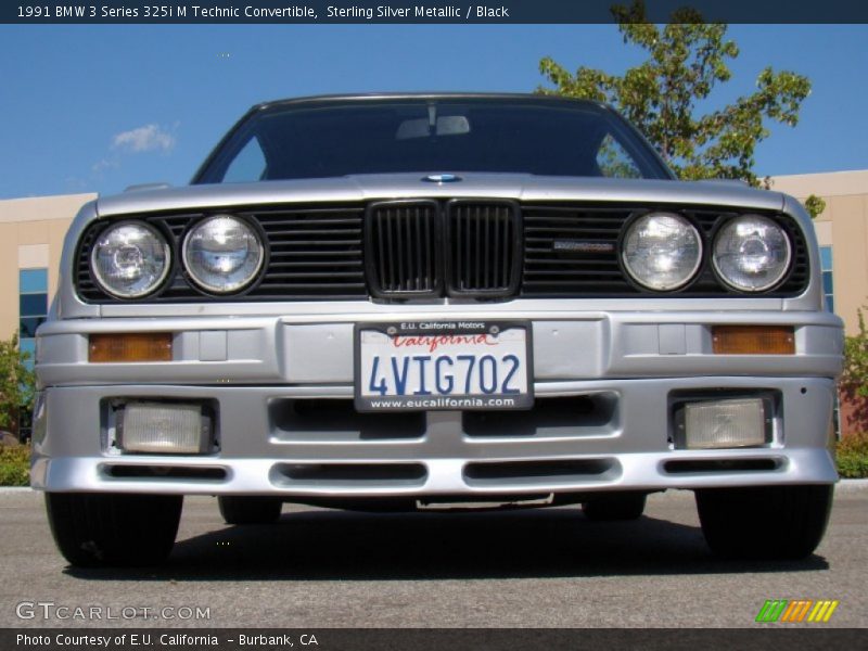 Sterling Silver Metallic / Black 1991 BMW 3 Series 325i M Technic Convertible