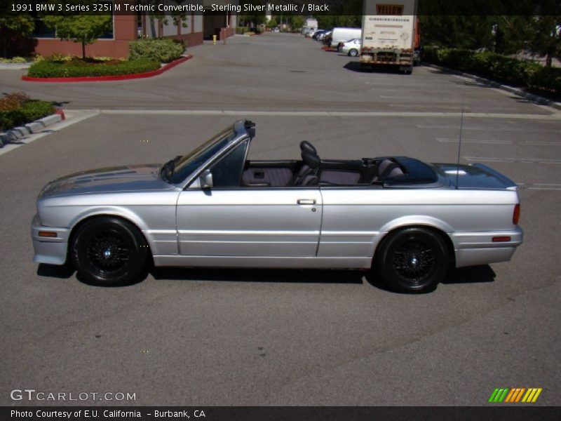 Sterling Silver Metallic / Black 1991 BMW 3 Series 325i M Technic Convertible