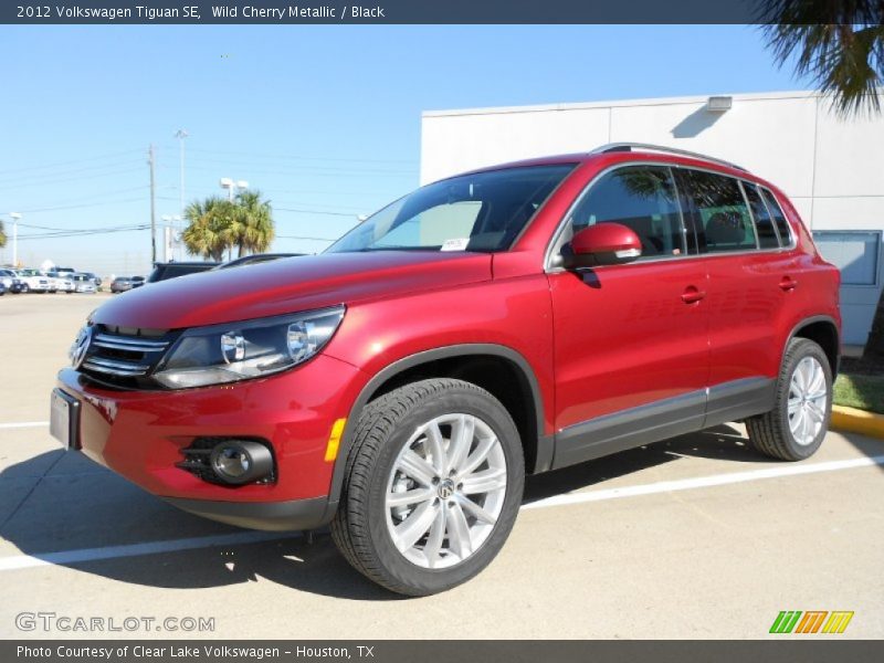 Wild Cherry Metallic / Black 2012 Volkswagen Tiguan SE