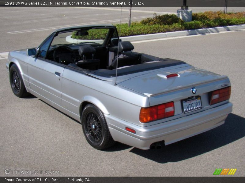 Sterling Silver Metallic / Black 1991 BMW 3 Series 325i M Technic Convertible
