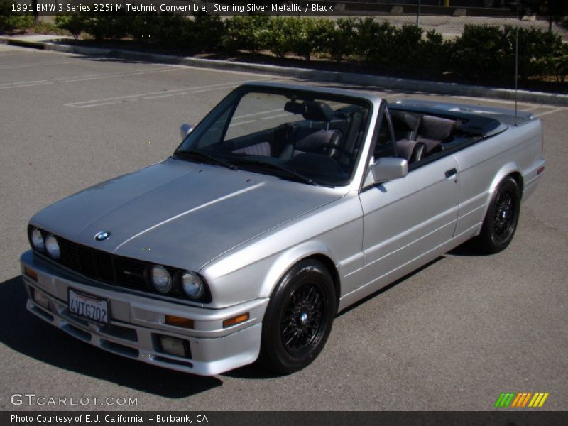 Sterling Silver Metallic / Black 1991 BMW 3 Series 325i M Technic Convertible