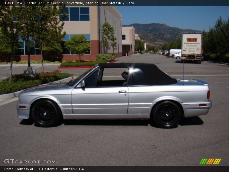 Sterling Silver Metallic / Black 1991 BMW 3 Series 325i M Technic Convertible