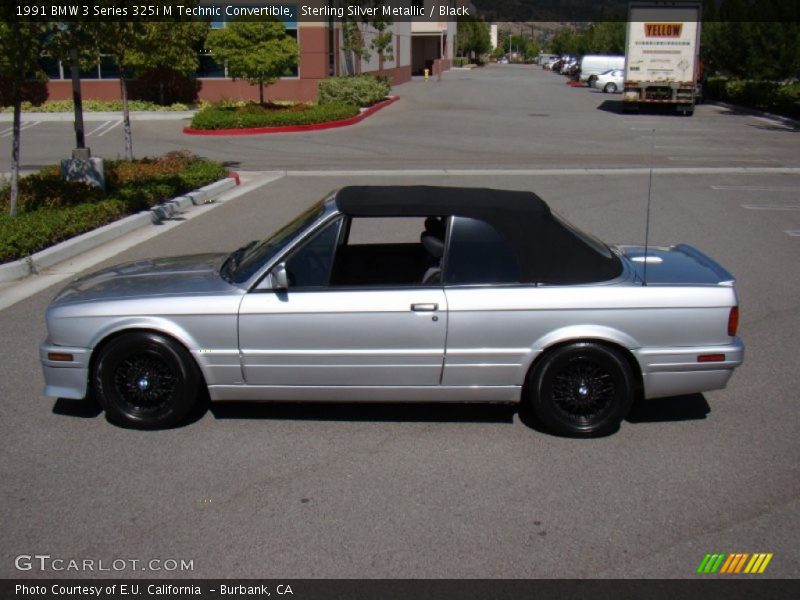Sterling Silver Metallic / Black 1991 BMW 3 Series 325i M Technic Convertible