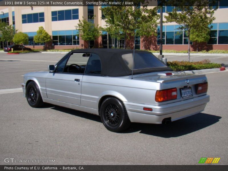 Sterling Silver Metallic / Black 1991 BMW 3 Series 325i M Technic Convertible