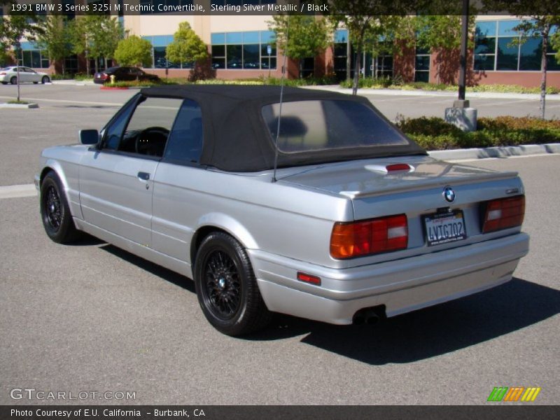 Sterling Silver Metallic / Black 1991 BMW 3 Series 325i M Technic Convertible