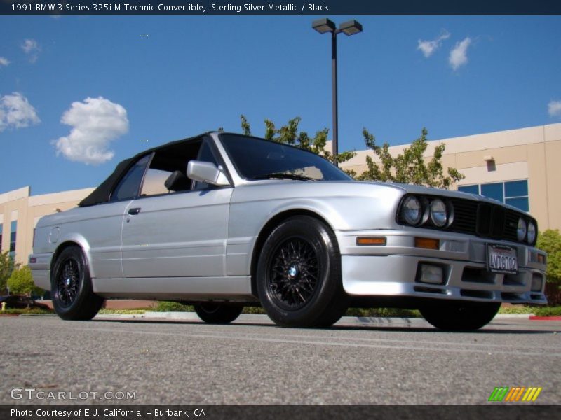 Sterling Silver Metallic / Black 1991 BMW 3 Series 325i M Technic Convertible