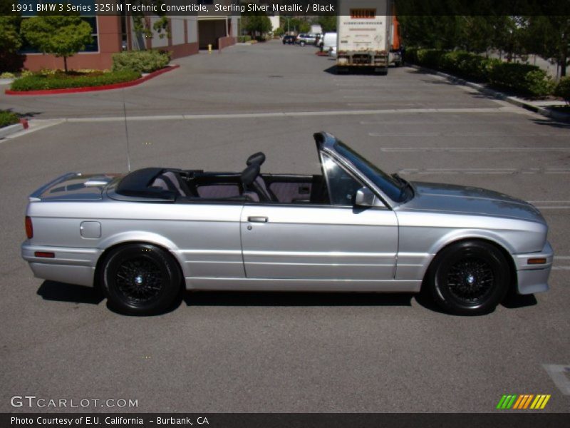 Sterling Silver Metallic / Black 1991 BMW 3 Series 325i M Technic Convertible