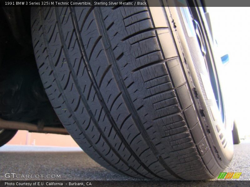 Sterling Silver Metallic / Black 1991 BMW 3 Series 325i M Technic Convertible