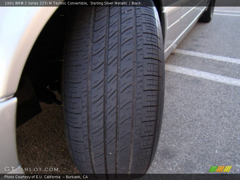 Sterling Silver Metallic / Black 1991 BMW 3 Series 325i M Technic Convertible