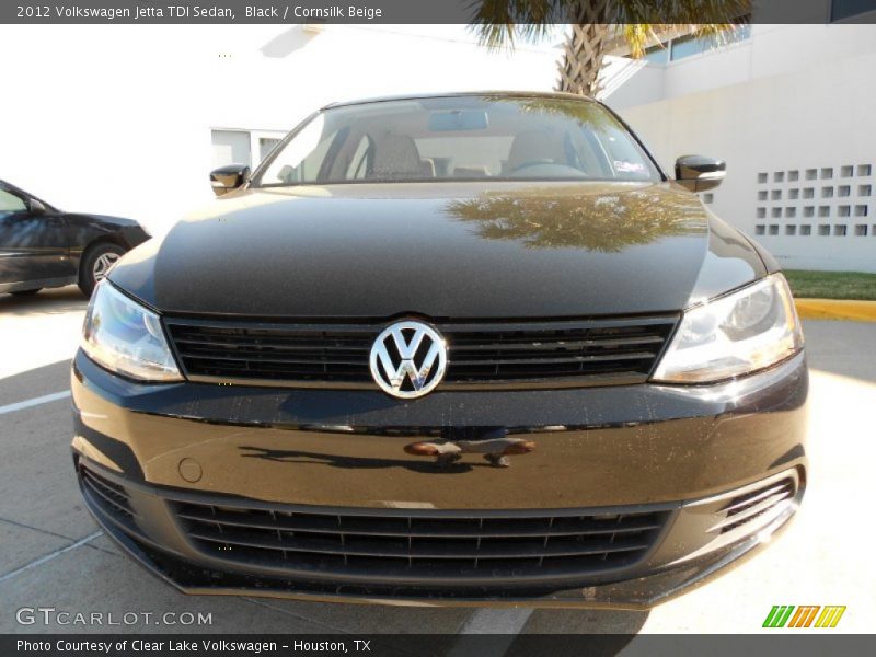 Black / Cornsilk Beige 2012 Volkswagen Jetta TDI Sedan