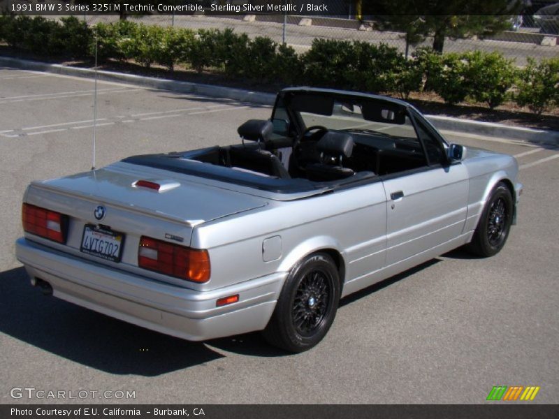 Sterling Silver Metallic / Black 1991 BMW 3 Series 325i M Technic Convertible
