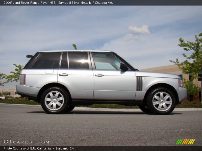 Zambezi Silver Metallic / Charcoal/Jet 2006 Land Rover Range Rover HSE