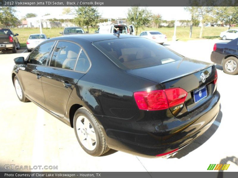 Black / Cornsilk Beige 2012 Volkswagen Jetta TDI Sedan