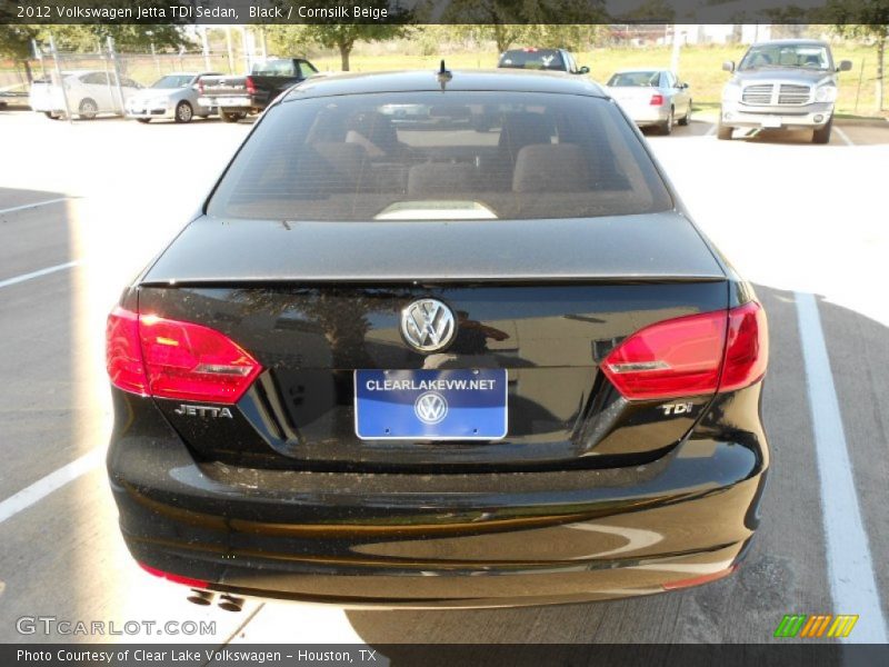 Black / Cornsilk Beige 2012 Volkswagen Jetta TDI Sedan