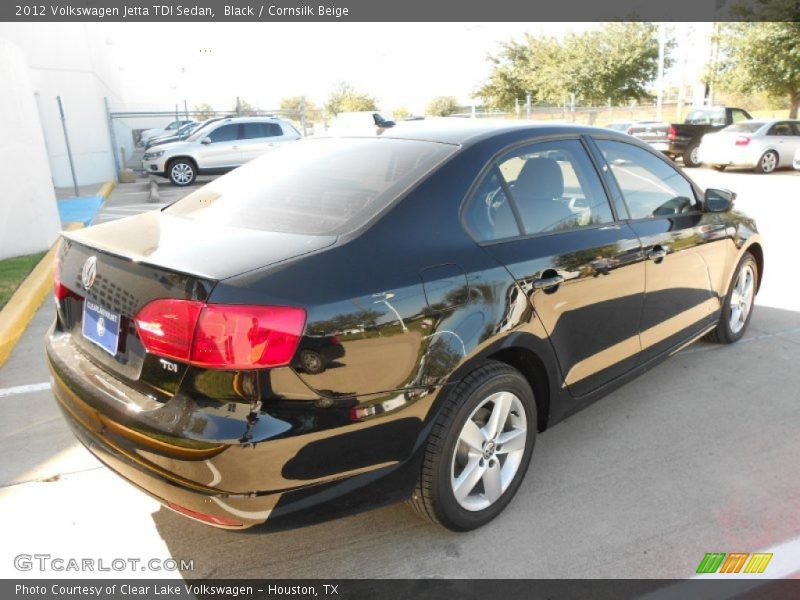 Black / Cornsilk Beige 2012 Volkswagen Jetta TDI Sedan