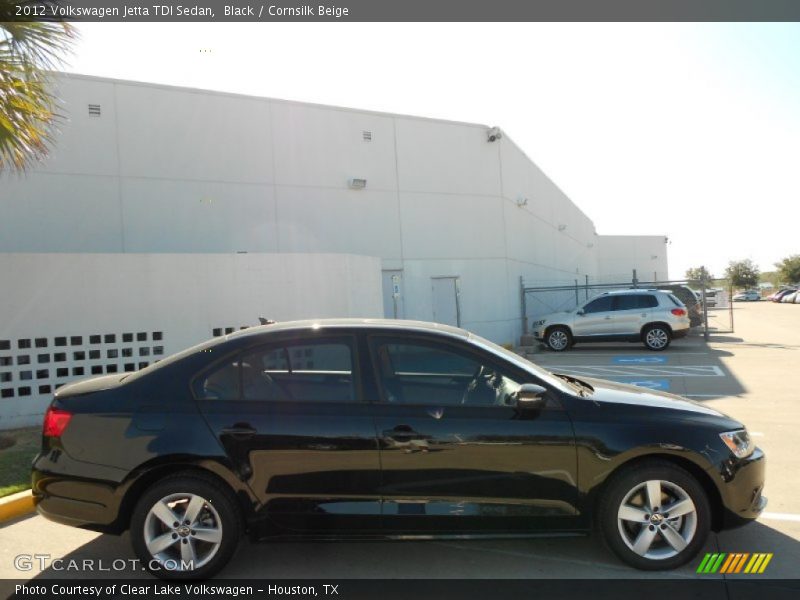 Black / Cornsilk Beige 2012 Volkswagen Jetta TDI Sedan