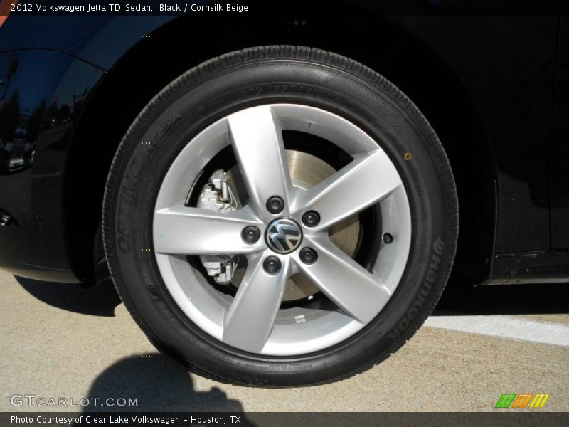 Black / Cornsilk Beige 2012 Volkswagen Jetta TDI Sedan