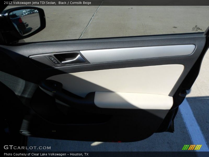Black / Cornsilk Beige 2012 Volkswagen Jetta TDI Sedan