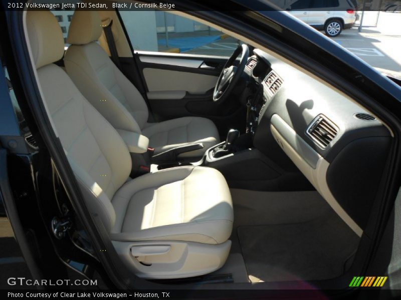 Black / Cornsilk Beige 2012 Volkswagen Jetta TDI Sedan