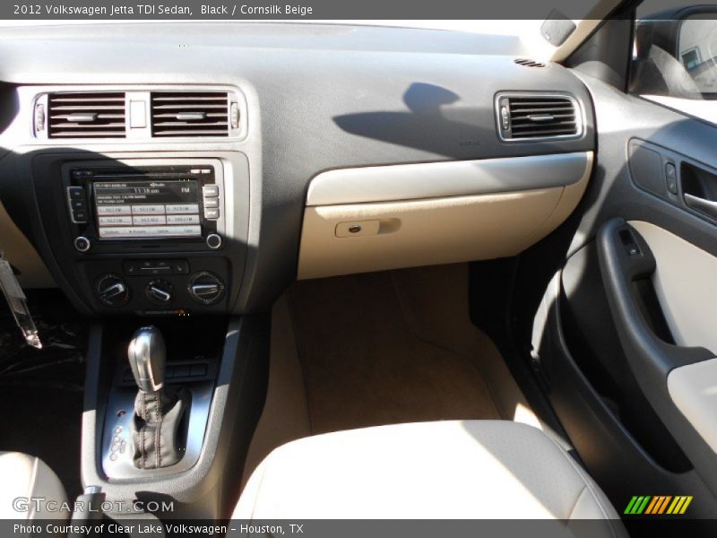 Black / Cornsilk Beige 2012 Volkswagen Jetta TDI Sedan