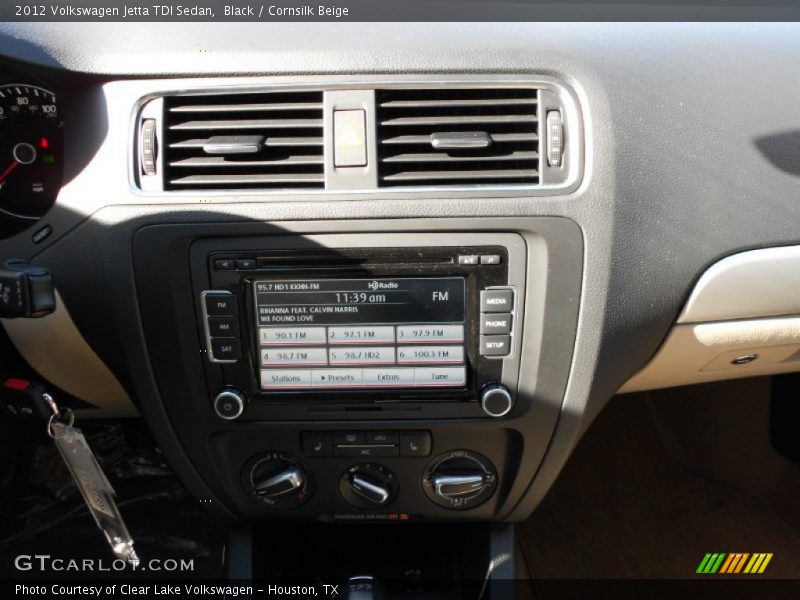 Black / Cornsilk Beige 2012 Volkswagen Jetta TDI Sedan