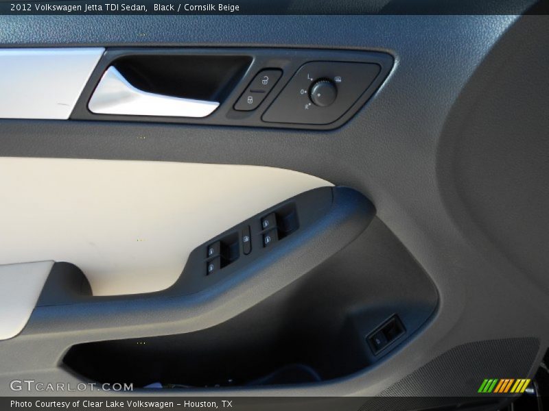 Black / Cornsilk Beige 2012 Volkswagen Jetta TDI Sedan